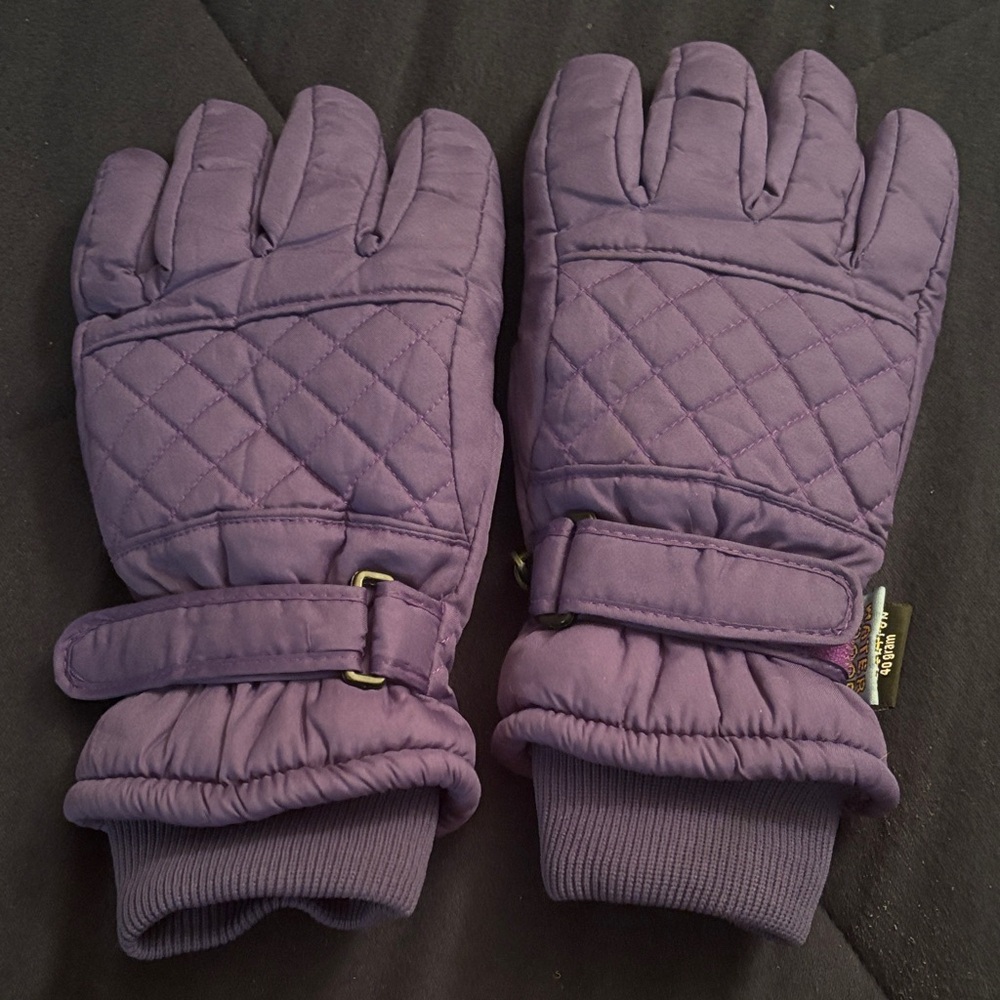 Thinsulate Purple Quilted Winter Gloves